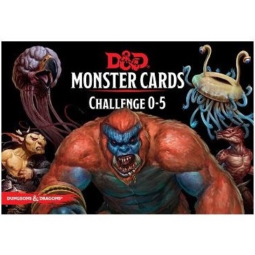 DnD 5e - Monster Card Deck Levels 0-5 (195 kort)